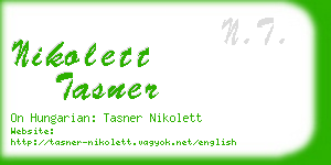 nikolett tasner business card